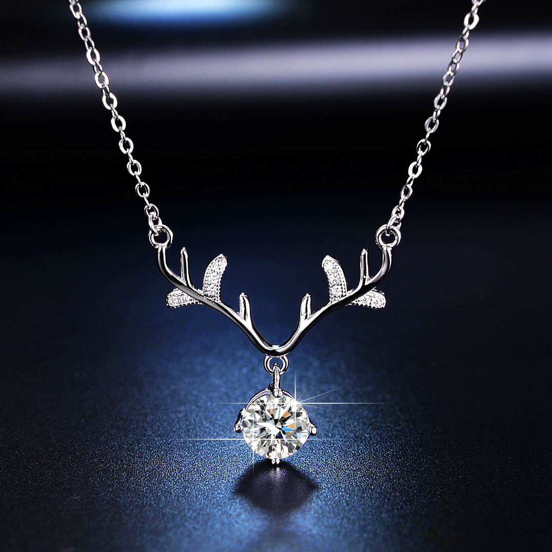 Fawn Moissanite necklace, collarbone chain