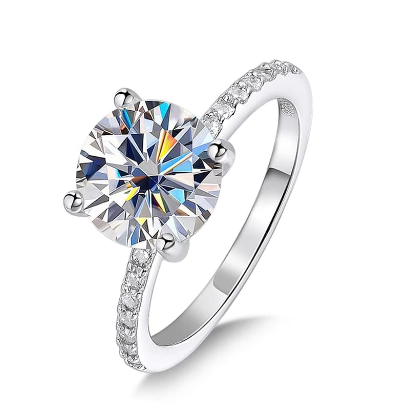 Y142 Imitation Mosan diamond eight heart eight arrow ring classic six claw wedding ring manufacturers supply