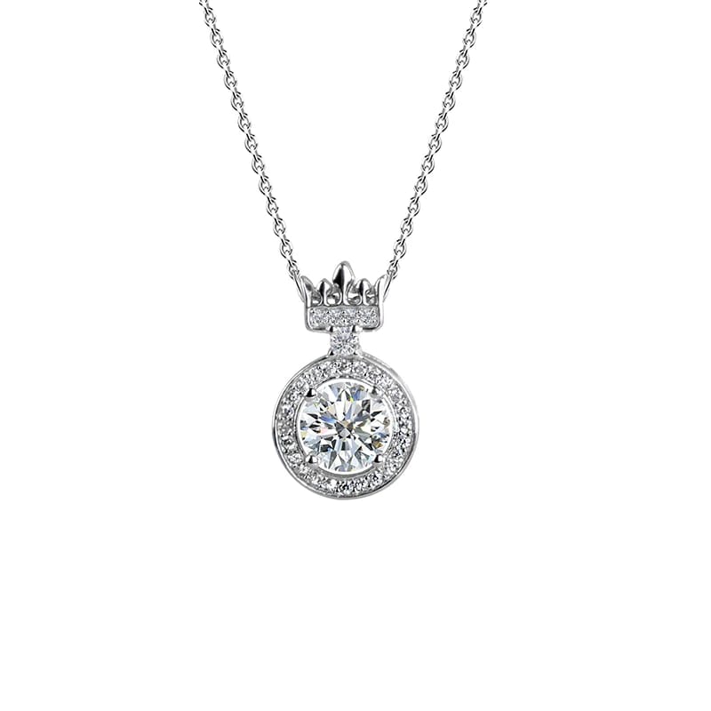 Crown Moissanite necklace, collarbone chain