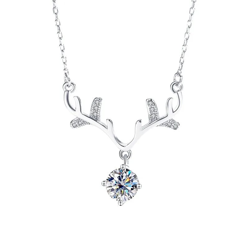 Fawn Moissanite necklace, collarbone chain