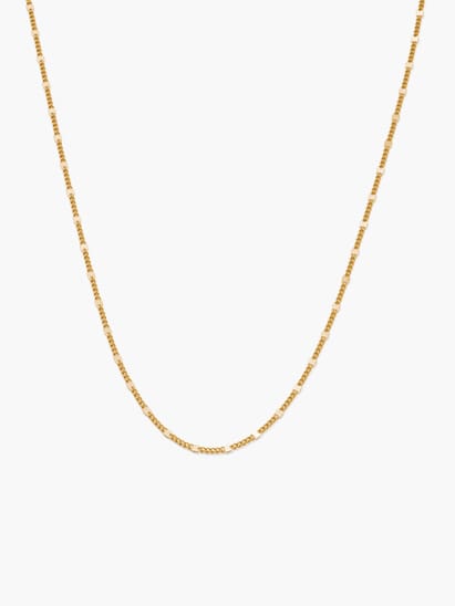Small gold disc necklace