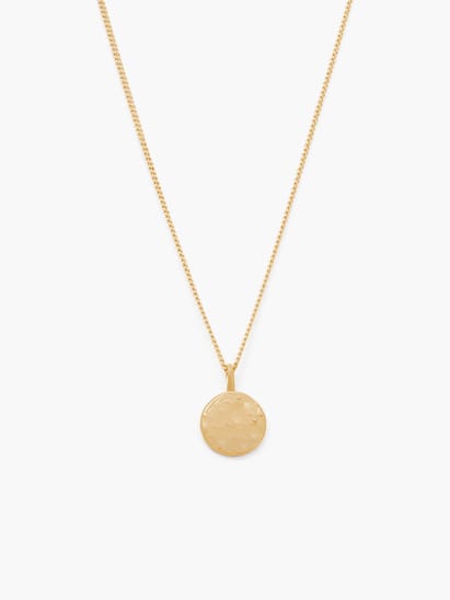 Gold disc necklace