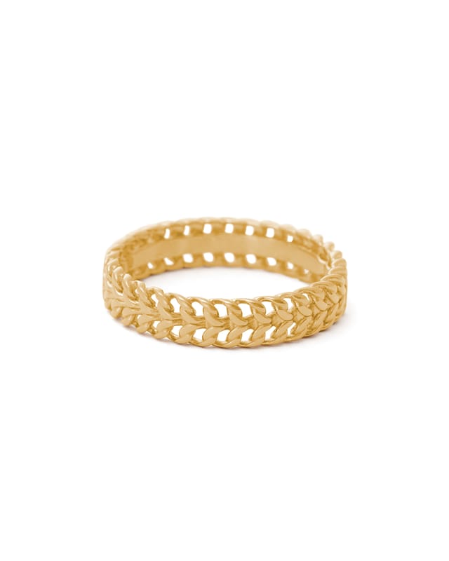 Gold twist ring
