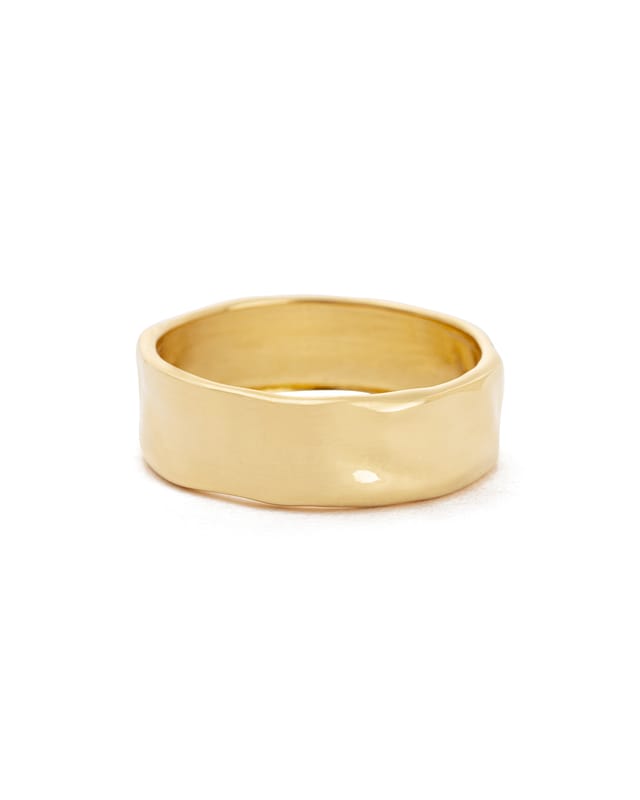 Wide-brimmed gold ring