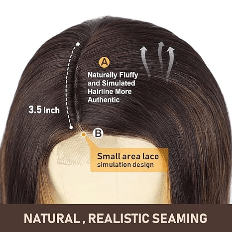 Long Black Wavy Wigs for Women Side Part Black Wig Natural Looking Synthetic Heat Resistant Fiber Wigs Hair for Daily Party Use