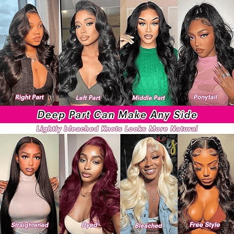 13x6 Body Wave Lace Front Wigs Human Hair 180% Density 13x6 HD Transparent Frontal Wigs Human Hair for Women Pre Plucked Body Wave Glueless Wigs Human Hair with Baby Hair Brazilian Virgin Wigs 24 Inch