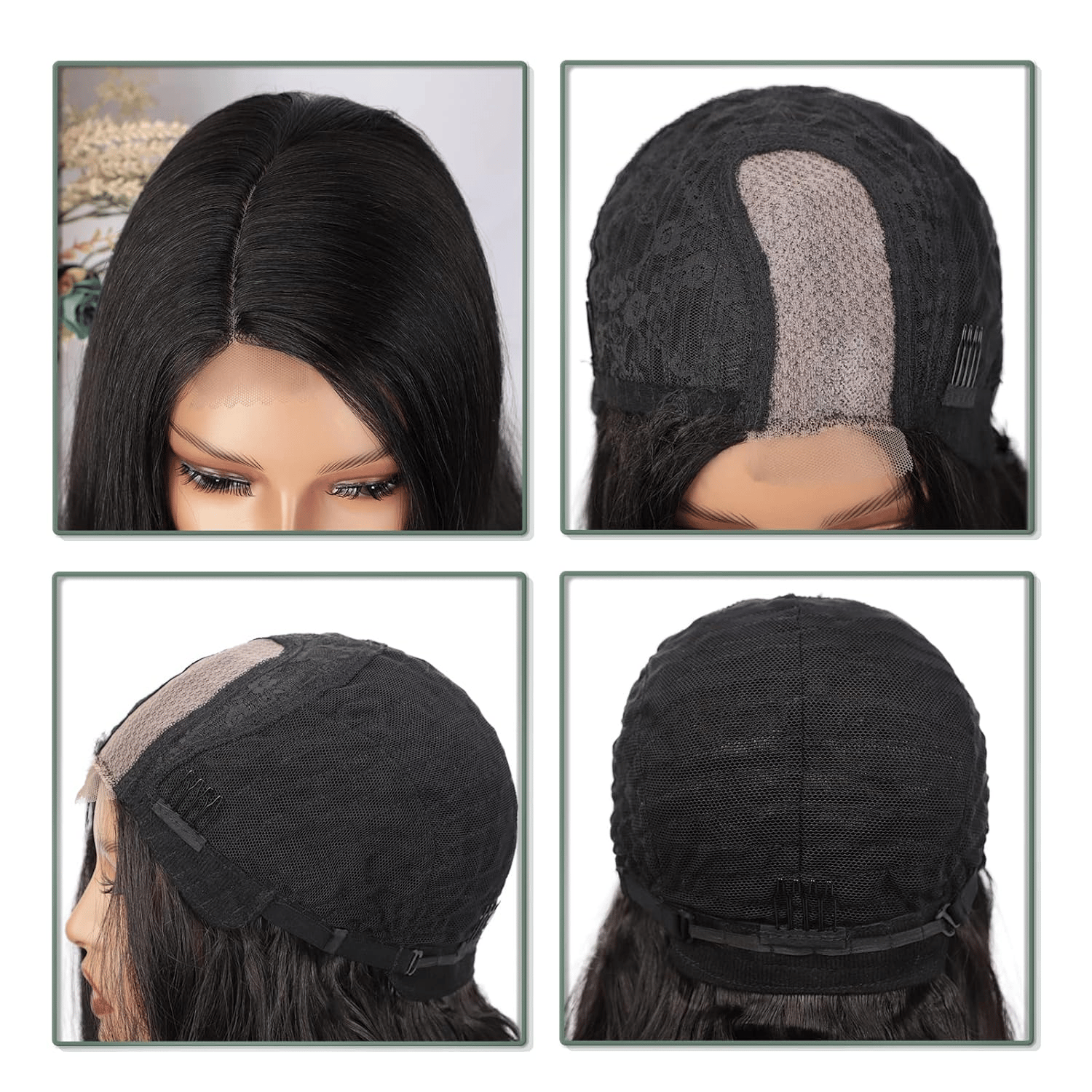 Long Black Wavy Wigs for Women Side Part Black Wig Natural Looking Synthetic Heat Resistant Fiber Wigs Hair for Daily Party Use
