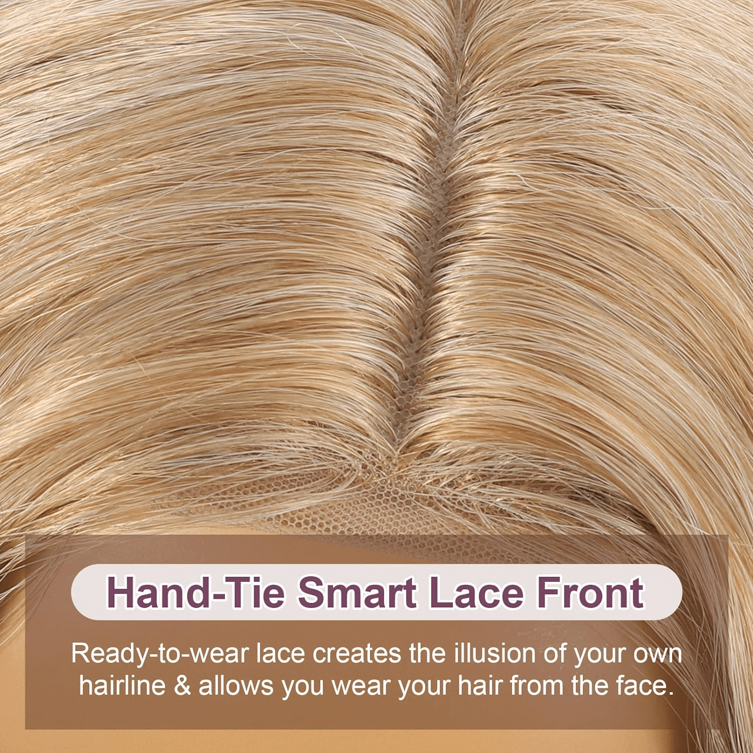 Blonde Long Wavy Wig for Women, Body Wave 26