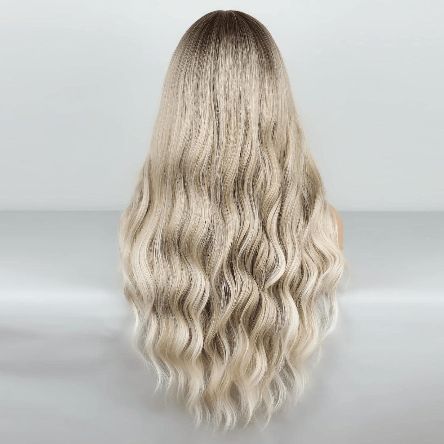 Ombre Strawberry Blonde Wig Long Wavy Wigs For Women Middle Part Wavy Wigs Synthetic Heat Resistant Party Wigs Natural looking