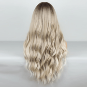 Ombre Strawberry Blonde Wig Long Wavy Wigs For Women Middle Part Wavy Wigs Synthetic Heat Resistant Party Wigs Natural looking