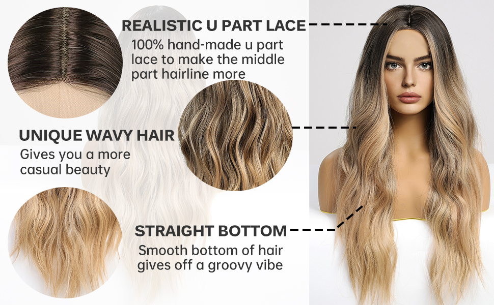 Wave wig fashion trend wig party costume wig hair cover