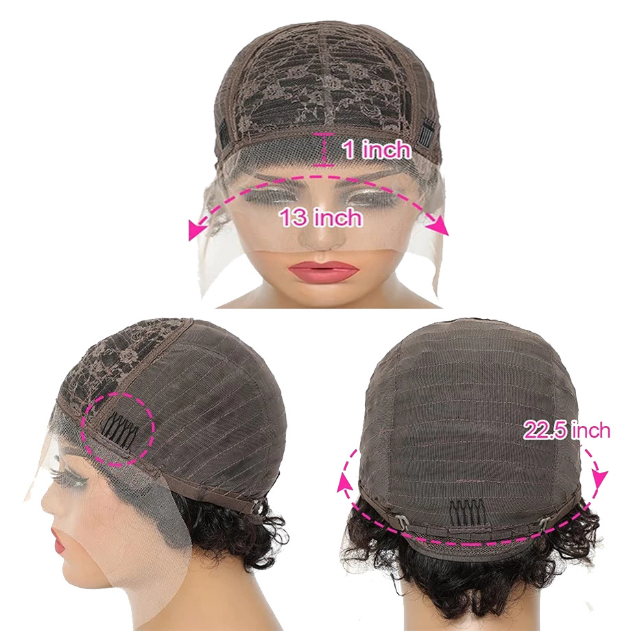 Small curly wig, wig for women, short curly hair, human hair, headband, lace wig