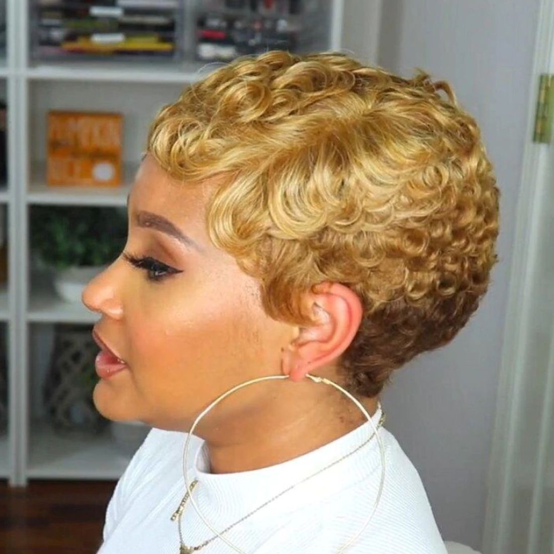 wig short hair, hand wrapped synthetic fiber wig headband