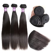Wig black straight hair synthetic fiber hair curtain