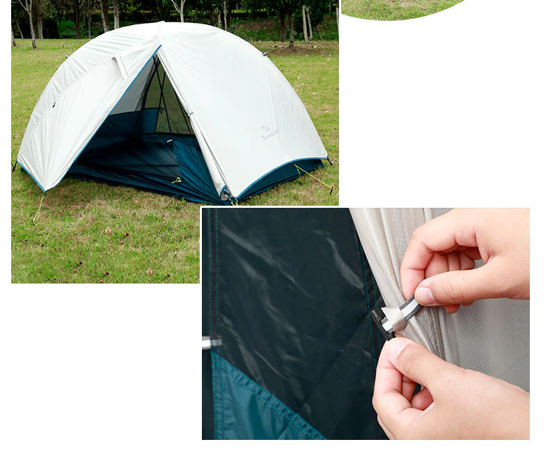 2 Person Ultralight Tent 20D Nylon Silicone Coated Fabric Waterproof Tourist Backpacking Outdoor Camping 1.47 Kg