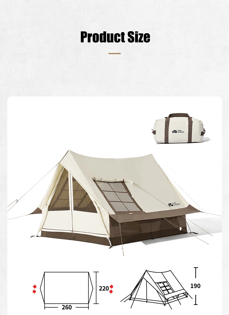 Tent Exquisite Camping Outdoor Portable Windproof And Rainproof Tent Large Window Cotton Ridge Tent Epoch 190