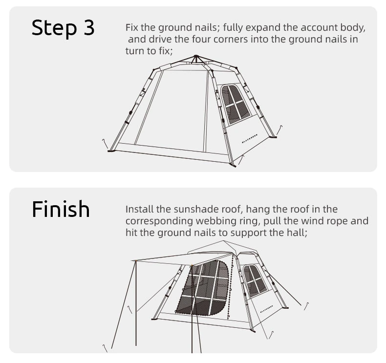 Automatic Tent 3-4 Person Camping Tent,Easy Instant Se tup Portable Backpacking for Sun Shelter,Travelling