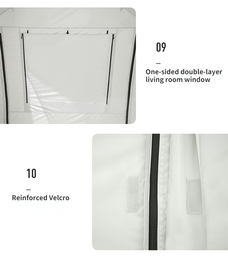 Nature Hike Camping Outdoor Equipment Portable Beach Two Rooms One Hall Four People Camping Tent Travel Equipment