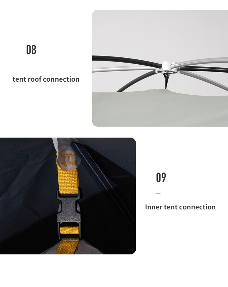 Nature Hike Outdoor Camping Tent Large Space Windproof Rain Proof Ventilation Camping Equipment Tourist Tents
