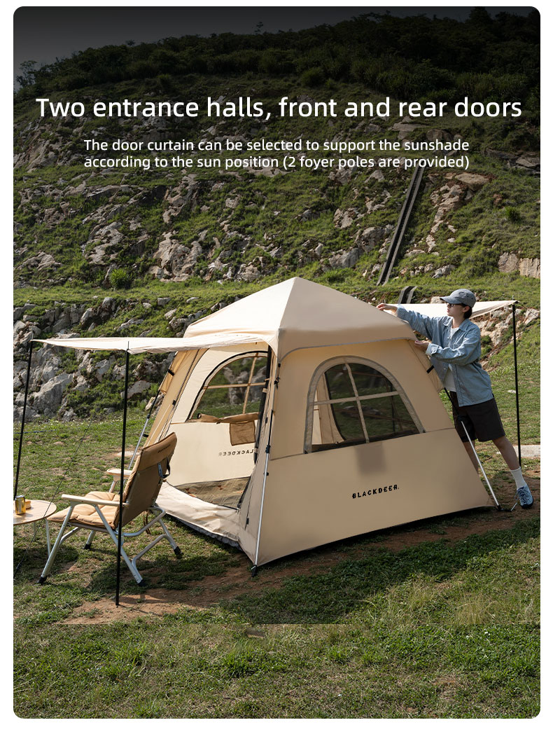 Automatic Tent 3-4 Person Camping Tent,Easy Instant Se tup Portable Backpacking for Sun Shelter,Travelling