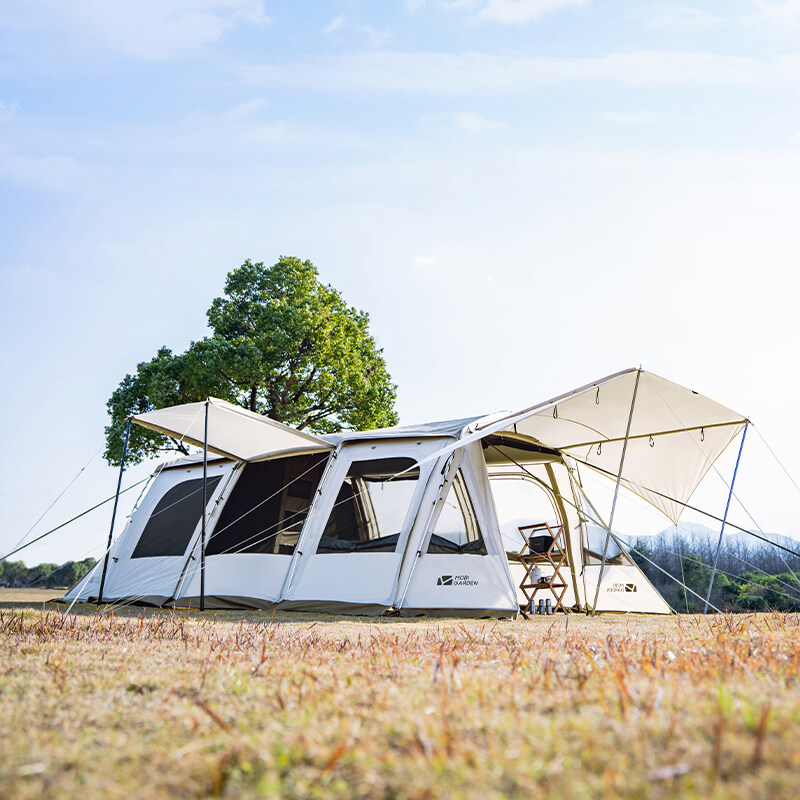 Tent Camping Outdoor Camping Equipment Windproof and Rainproof Two Rooms One Hall Large Space Tunnel Tent LanSheng Tent Camping Outdoor Camping Equipment Windproof and Rainproof Two Rooms One Hall Large Space Tunnel Tent LanSheng