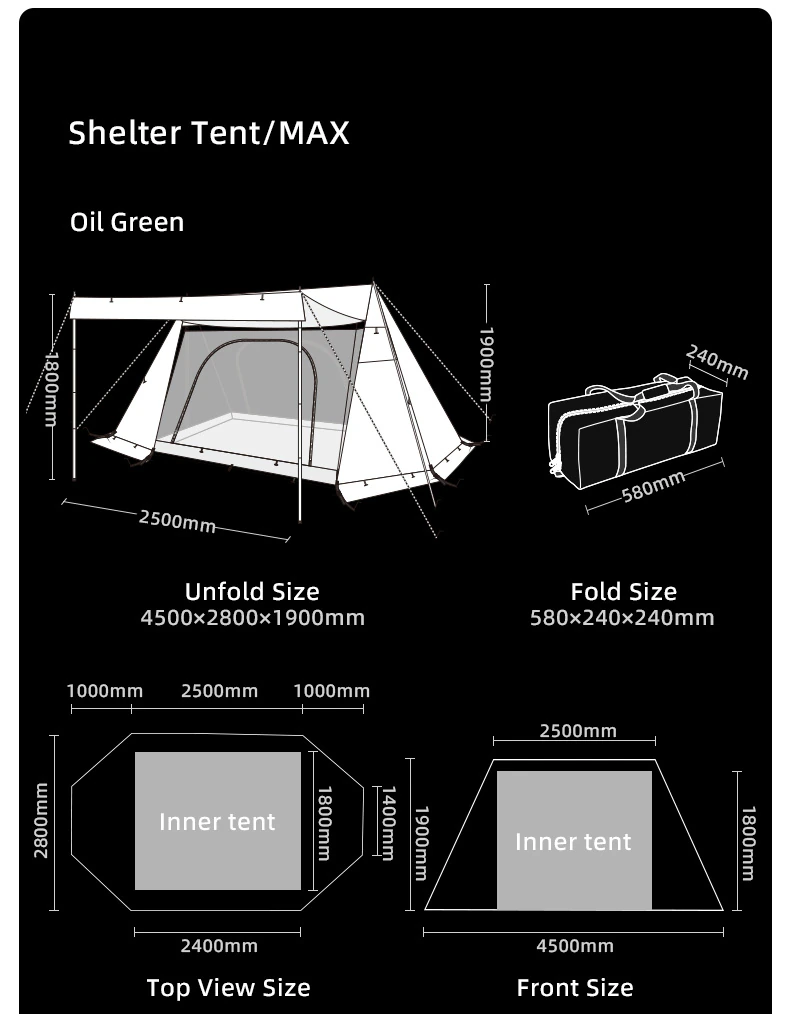 Blackdeer Shelter Tent Camping Silver Coated Big Tent Canopy Sunshade Rainproof Outdoor Camping Tarp Blackdeer Shelter Tent Camping Silver Coated Big Tent Canopy Sunshade Rainproof Outdoor Camping Tarp