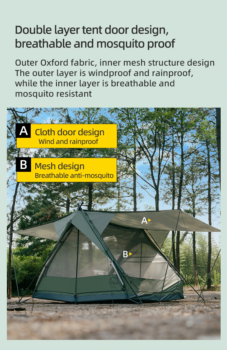 5-8 People Backpacking Tent Outdoor Camping Double Layer Flying Bird Tent Oil Green Waterproof 210D Polyester Oxford 5-8 People Backpacking Tent Outdoor Camping Double Layer Flying Bird Tent Oil Green Waterproof 210D Polyester Oxford