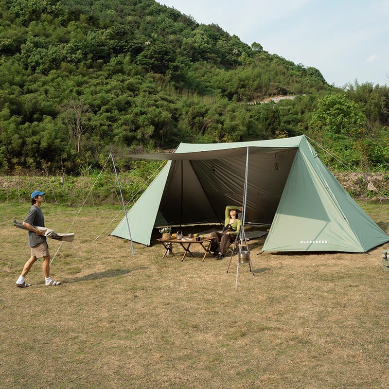 Blackdeer Shelter Tent Camping Silver Coated Big Tent Canopy Sunshade Rainproof Outdoor Camping Tarp