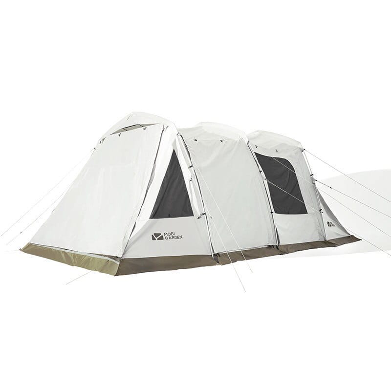 Tent Camping Outdoor Camping Equipment Windproof and Rainproof Two Rooms One Hall Large Space Tunnel Tent LanSheng