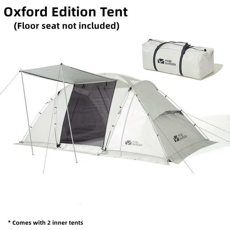 Nature Hike Camping Outdoor Equipment Portable Beach Two Rooms One Hall Four People Camping Tent Travel Equipment