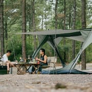 5-8 People Backpacking Tent Outdoor Camping Double Layer Flying Bird Tent Oil Green Waterproof 210D Polyester Oxford
