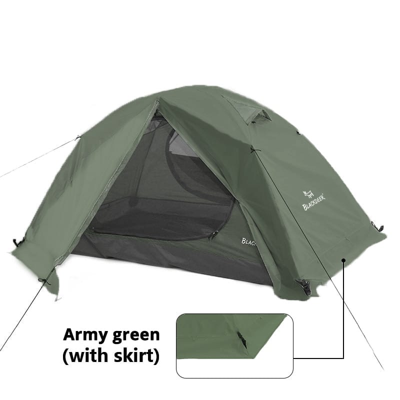 Archeos 2-3 People Backpacking Tent Outdoor Camping 4 Season Winter Skirt Tent Double Layer Waterproof Hiking Survival