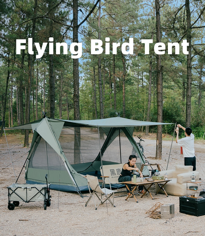 5-8 People Backpacking Tent Outdoor Camping Double Layer Flying Bird Tent Oil Green Waterproof 210D Polyester Oxford 5-8 People Backpacking Tent Outdoor Camping Double Layer Flying Bird Tent Oil Green Waterproof 210D Polyester Oxford