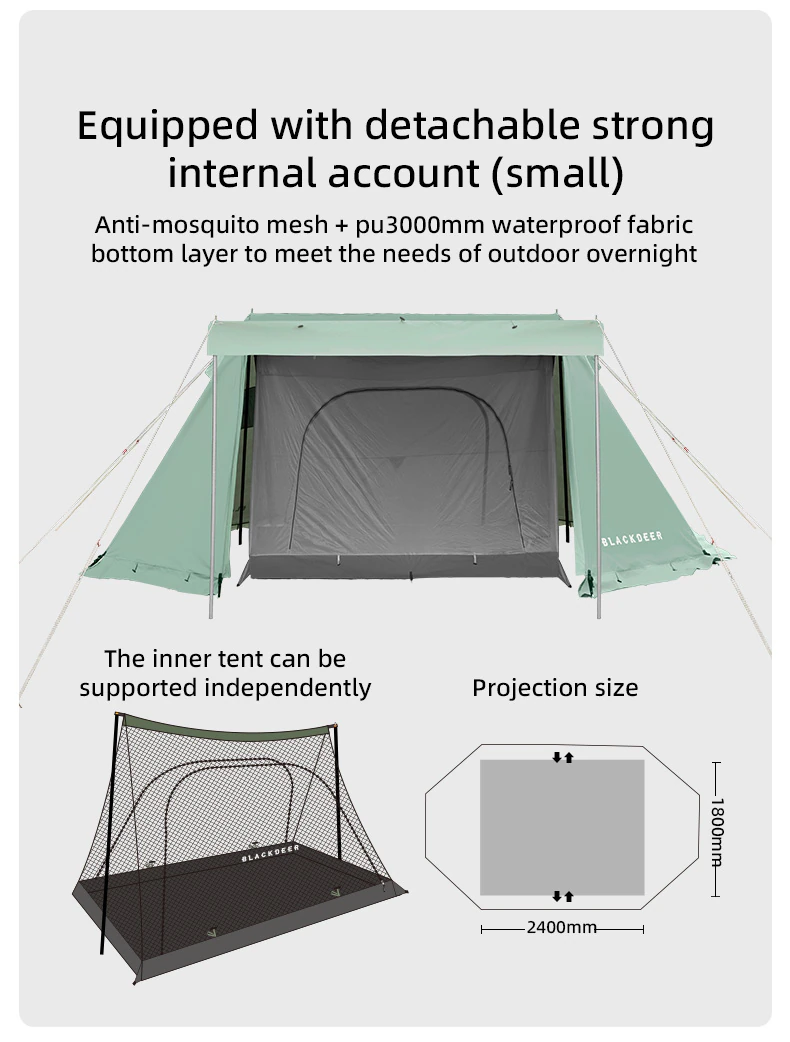 Blackdeer Shelter Tent Camping Silver Coated Big Tent Canopy Sunshade Rainproof Outdoor Camping Tarp Blackdeer Shelter Tent Camping Silver Coated Big Tent Canopy Sunshade Rainproof Outdoor Camping Tarp