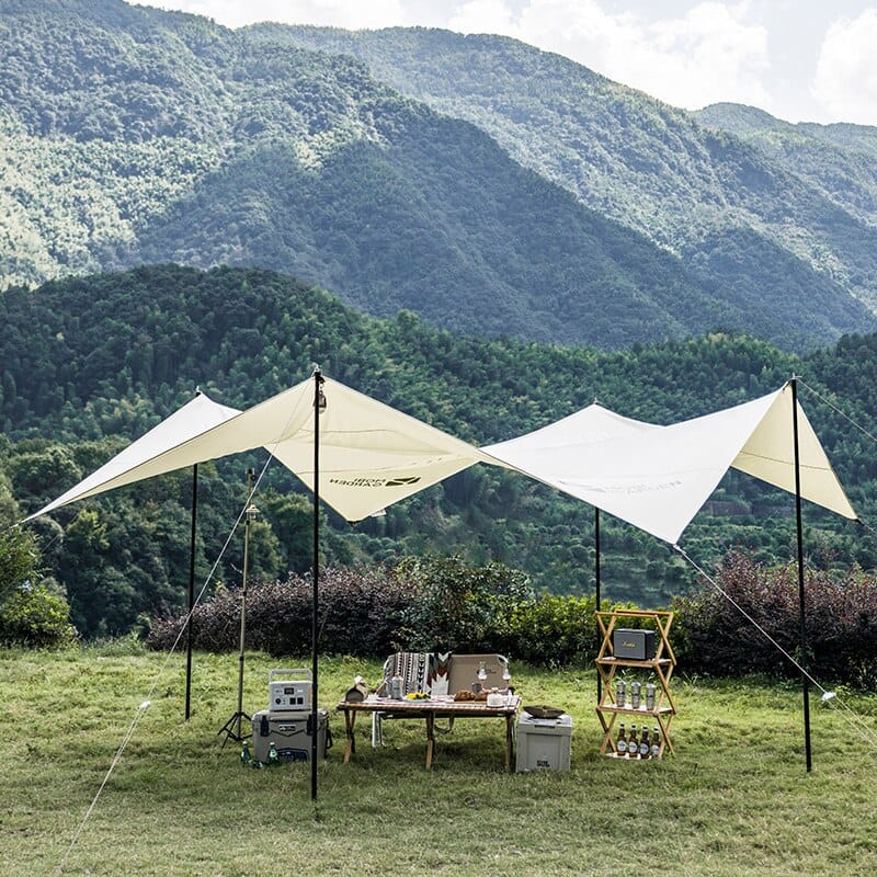 outdoor camping rain - proof sun - proof uv light luxury camping cotton large space canopy