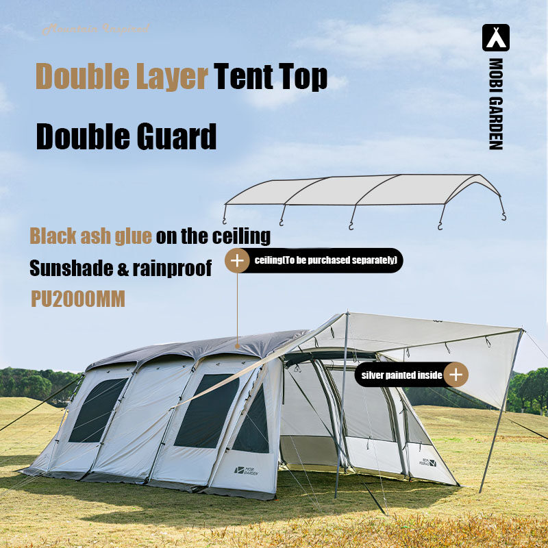Tent Camping Outdoor Camping Equipment Windproof and Rainproof Two Rooms One Hall Large Space Tunnel Tent LanSheng Tent Camping Outdoor Camping Equipment Windproof and Rainproof Two Rooms One Hall Large Space Tunnel Tent LanSheng
