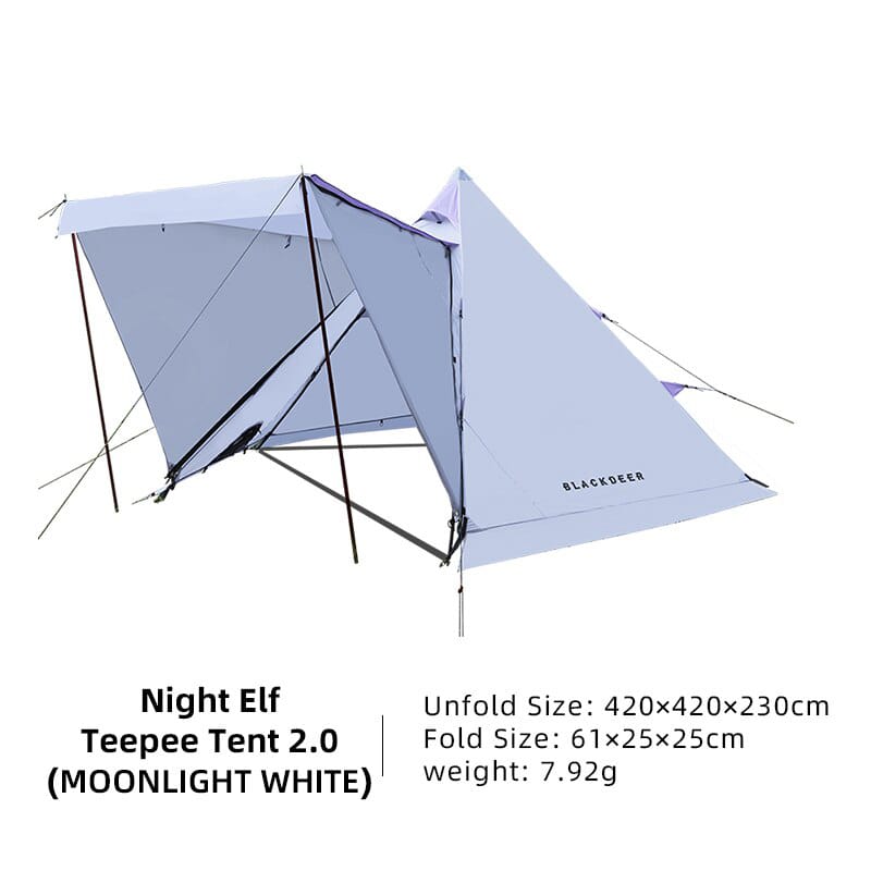New Pyramid Tent With Snow Skirt Waterproof Camping Teepee With A Chimney Hole For Cooking Travel Tent PU3000