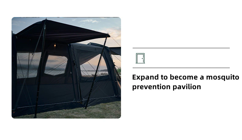 Outdoor Camping Tent Travel Camping Supplies Tunnel Double Layer LanSheng 4 (70D) Wide Space Black Four Seasons Tent Outdoor Camping Tent Travel Camping Supplies Tunnel Double Layer LanSheng 4 (70D) Wide Space Black Four Seasons Tent