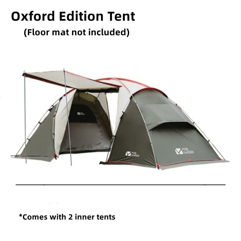 Nature Hike Camping Outdoor Equipment Portable Beach Two Rooms One Hall Four People Camping Tent Travel Equipment