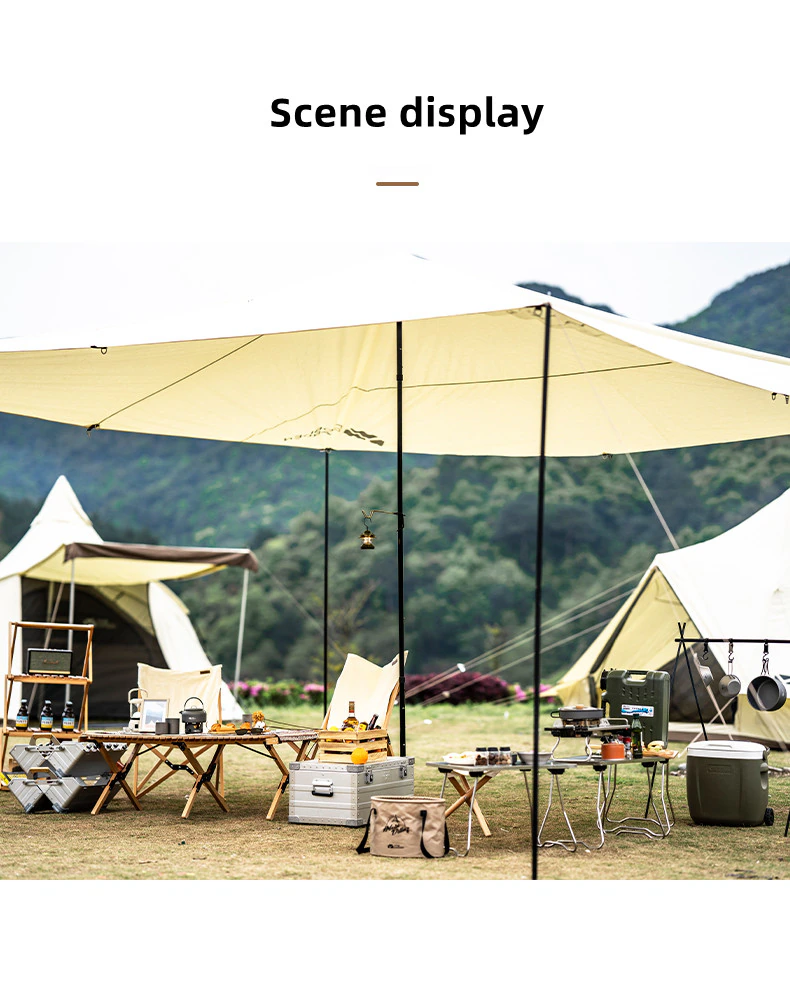 outdoor camping rain - proof sun - proof uv light luxury camping cotton large space canopy