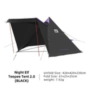 New Pyramid Tent With Snow Skirt Waterproof Camping Teepee With A Chimney Hole For Cooking Travel Tent PU3000