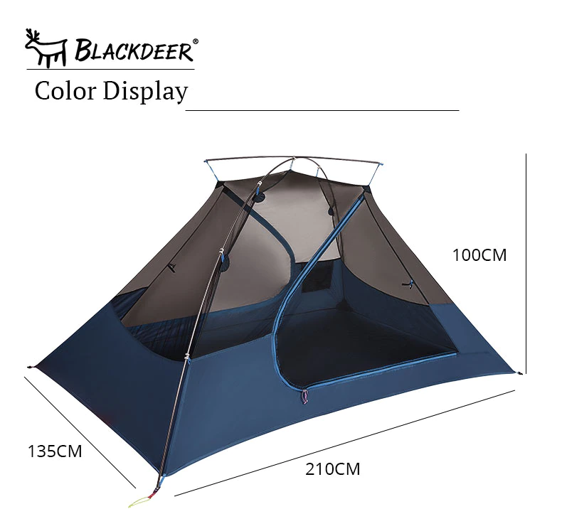 2 Person Ultralight Tent 20D Nylon Silicone Coated Fabric Waterproof Tourist Backpacking Outdoor Camping 1.47 Kg