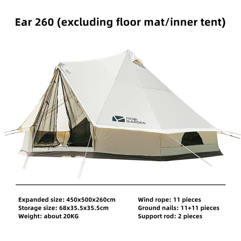 Outdoor Camping Tent Travel 5-8 Person Family Large Space Camping Thick Cotton Fabric Camping Equipment Nature Hike