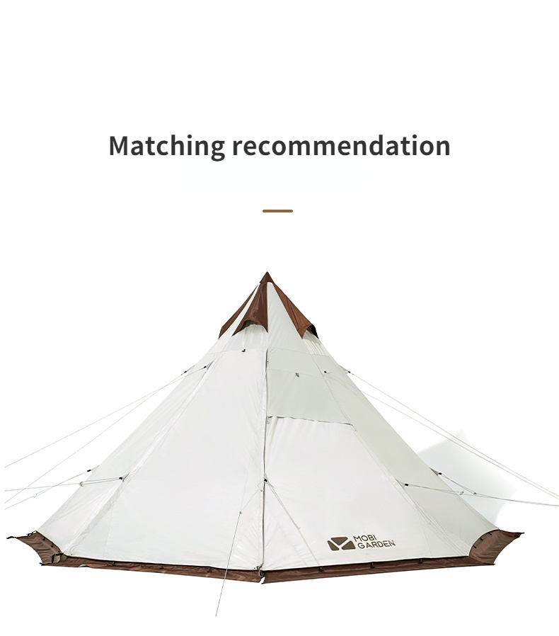 Nature Hike Camping Tent Pyramid Extra Thick with Snow Skirt Windproof Beach Tent Oxford Version Camping Equipment 1 Sold