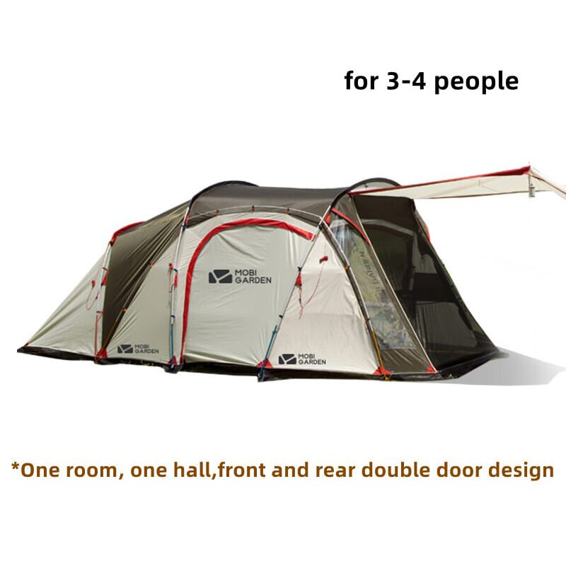 Outdoor Camping Tent Travel Family Windproof And Rainproof Aluminum Pole Multi-Person Large Space Camp Tent Shelter