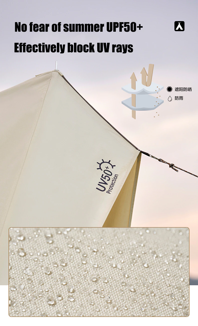 Tent Exquisite Camping Outdoor Portable Windproof And Rainproof Tent Large Window Cotton Ridge Tent Epoch 190