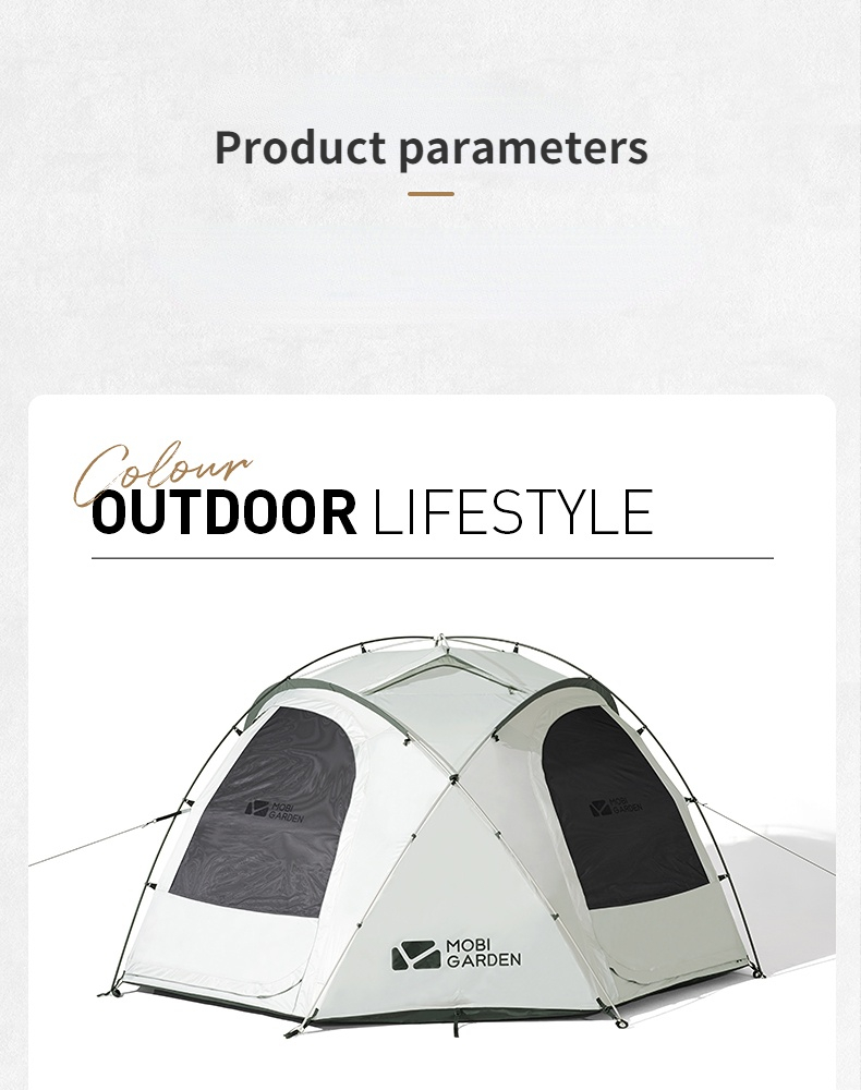 Nature Hike Outdoor Camping Tent Large Space Windproof Rain Proof Ventilation Camping Equipment Tourist Tents