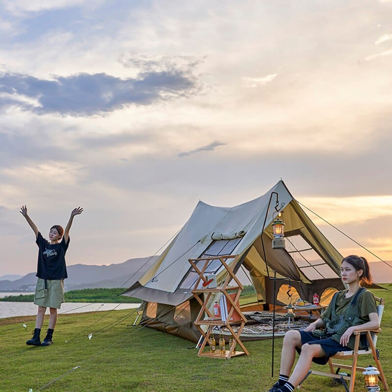 Tent Exquisite Camping Outdoor Portable Windproof And Rainproof Tent Large Window Cotton Ridge Tent Epoch 190