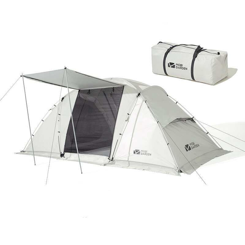 Nature Hike Camping Outdoor Equipment Portable Beach Two Rooms One Hall Four People Camping Tent Travel Equipment