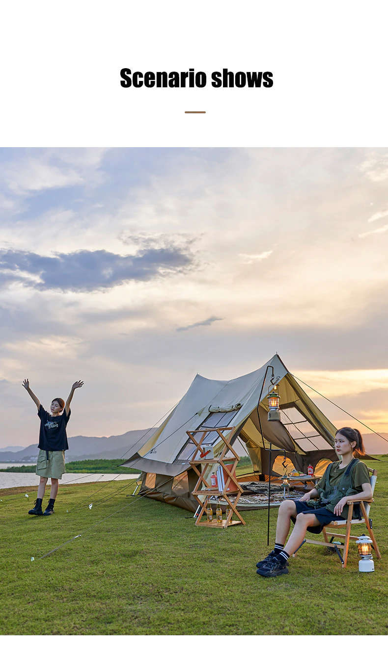Tent Exquisite Camping Outdoor Portable Windproof And Rainproof Tent Large Window Cotton Ridge Tent Epoch 190